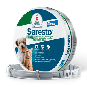 Coleira Seresto: 8 meses de proteção sem cheiro e à prova d'água